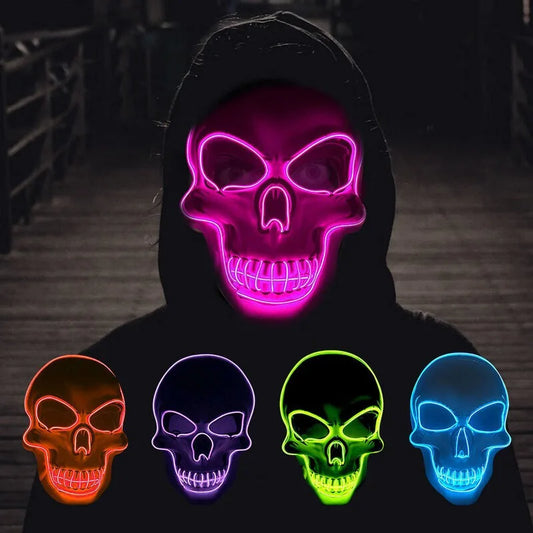 Masque Crâne Lumineux LED